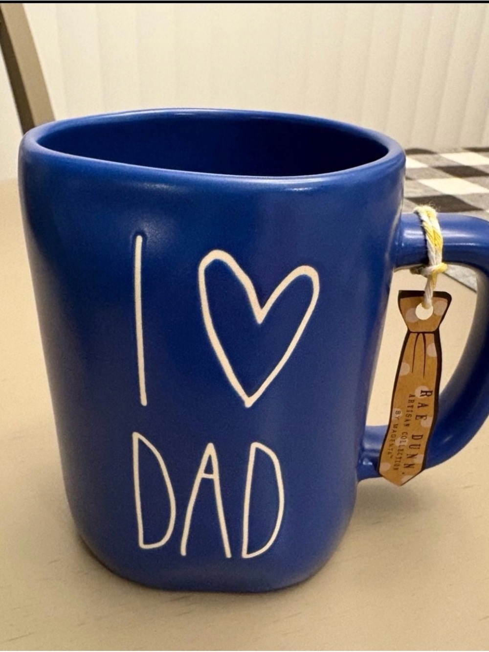 Rae Dunn Blue 'I ♥ DAD' Ceramic Mug